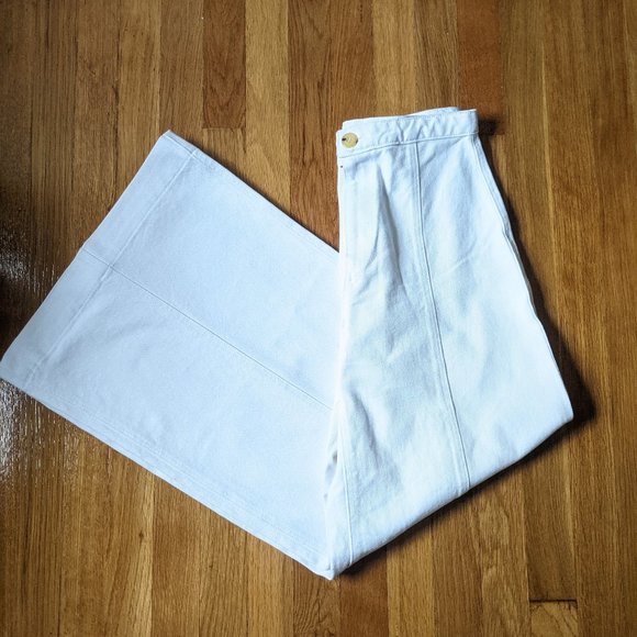 Warm | White Super Wide Leg Pants - Picture 3 of 8